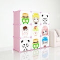 DIY Plastic Cabinets with Cartoon Doors for Children (ZH001-3)